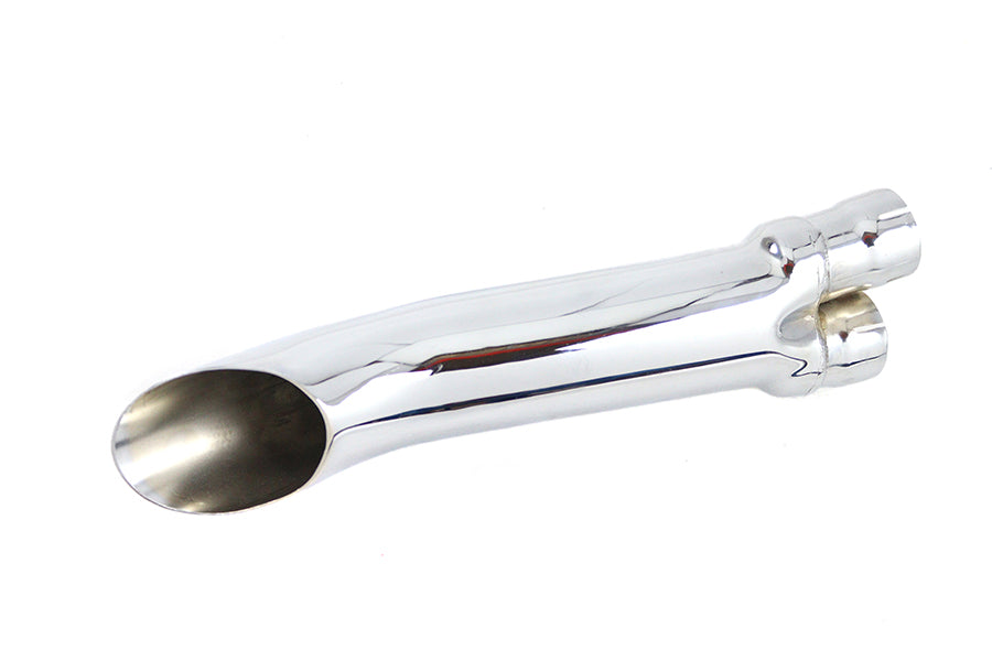 V-Twin 20-inch 2:1 upsweep muffler in chrome finish for motorcycle exhaust systems