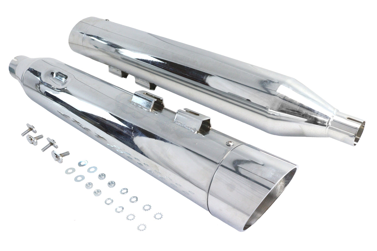 Wyatt Gatling 6150 Muffler Set, Chrome with Chrome Slash-Up Tips, SKU 30-1907