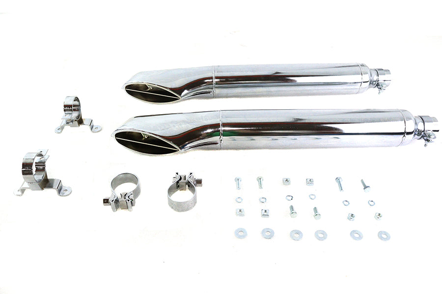 V-Twin 30-1968 1968 Classic Side-Draft Baffled Muffler Kit