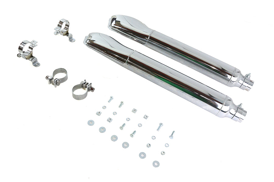 V-Twin 30-1968 1968 Classic Side-Draft Baffled Muffler Kit