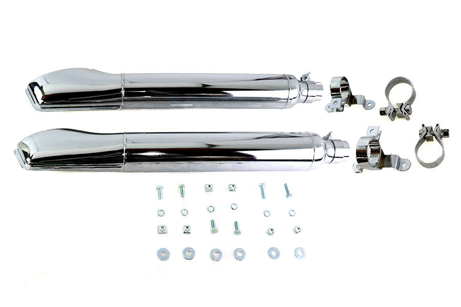 V-Twin 30-1968 1968 Classic Side-Draft Baffled Muffler Kit