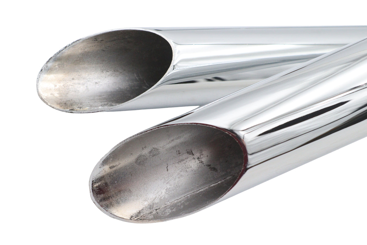 Ultima 30-2196 Right-Side Chrome Exhaust Drag Pipe Set for 650 Triumph Models