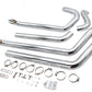 Wyatt Gatling 2475 FXST Street Fighter Drag Pipe Set, Chrome