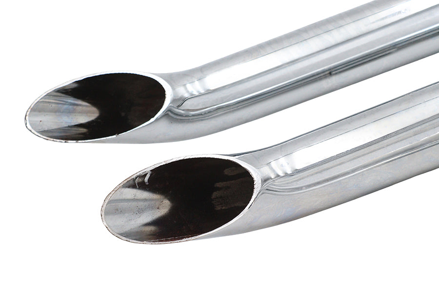 Wyatt Gatling 2475 FXST Street Fighter Drag Pipe Set, Chrome