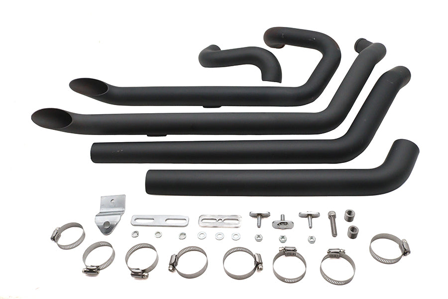 Wyatt Gatling 2476 FXST Street Fighter Drag Pipe Set, Black