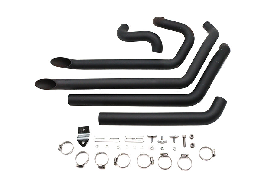 Wyatt Gatling 2476 FXST Street Fighter Drag Pipe Set, Black