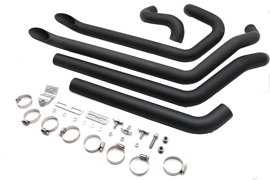 Wyatt Gatling 2476 FXST Street Fighter Drag Pipe Set, Black