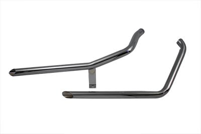 V-Twin 5529 exhaust drag pipe set with slash cut ends for motorcycle customization