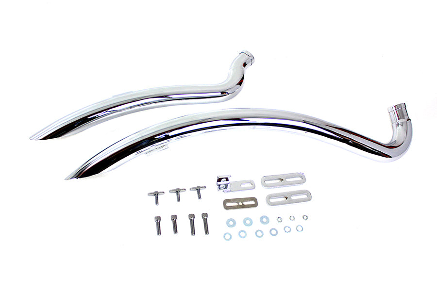 V-Twin 6477 Curved Radius Exhaust Header Set 30-3034