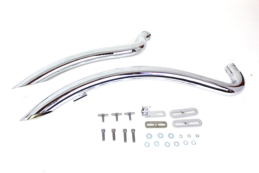 V-Twin 6477 Curved Radius Exhaust Header Set 30-3034