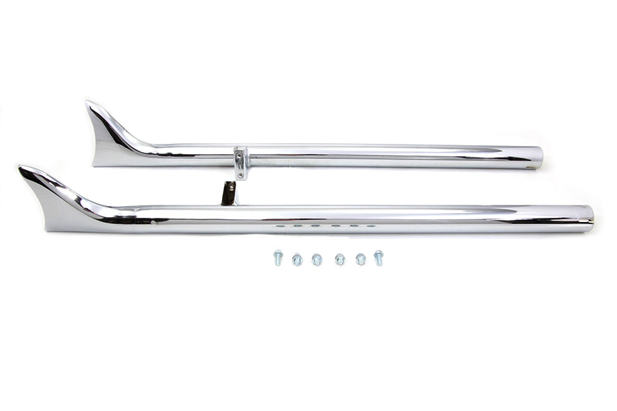 V-Twin 30-3049 Indian Straight Fishtail Set Chrome