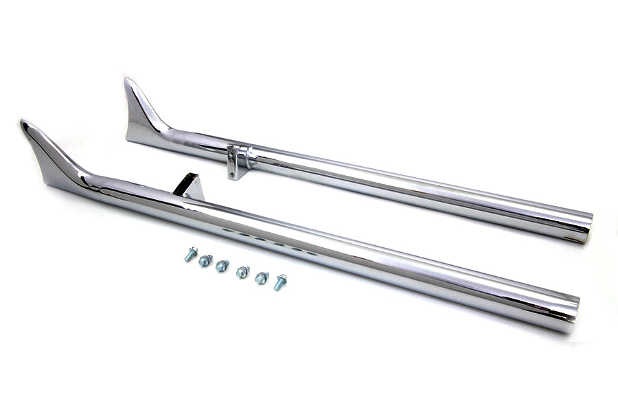 V-Twin 30-3049 Indian Straight Fishtail Set Chrome