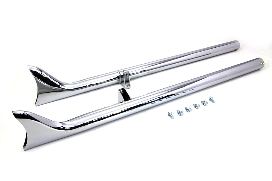 V-Twin 30-3049 Indian Straight Fishtail Set Chrome