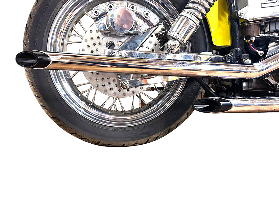 MCM 8210 Exhaust Drag Pipe Set with Black Tips, SKU 30-3101