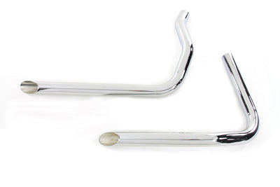 Paughco 729 Exhaust Drag Pipe Set Slash Cut, SKU 30-3120
