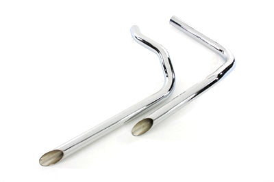 Paughco 729 Exhaust Drag Pipe Set Slash Cut, SKU 30-3120