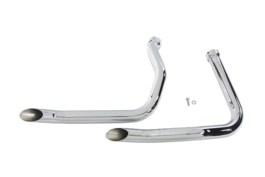 Paughco 721A Exhaust Goose Drag Pipe Set with Slash Cut Ends