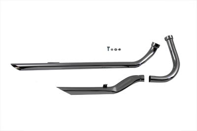 Paughco 712D40 Exhaust Drag Pipe Set Flat Front Pipe