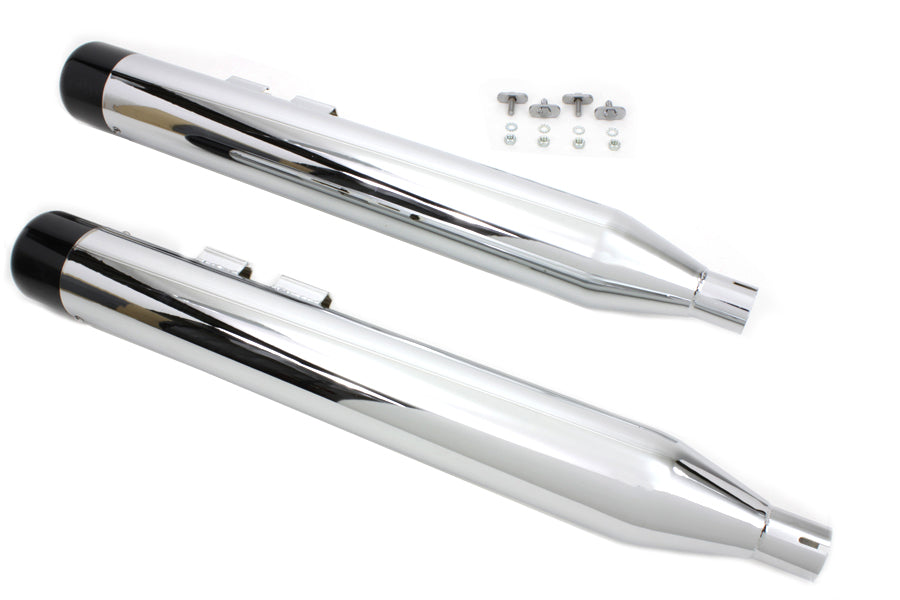 V-Twin 9988 Muffler Set with Black Hollow Point End Tips