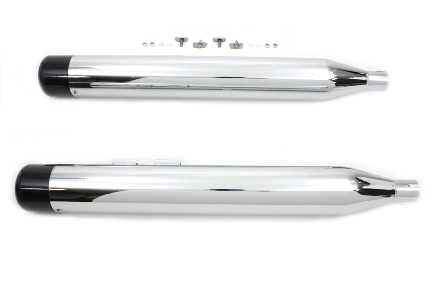 V-Twin 9988 Muffler Set with Black Hollow Point End Tips