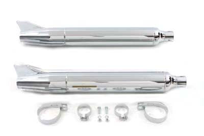 V-Twin 30-3186 Replica Fishtail Muffler Set Chrome