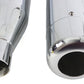 V-Twin 4-inch muffler set with chrome hollow point end tips for motorcycle exhaust