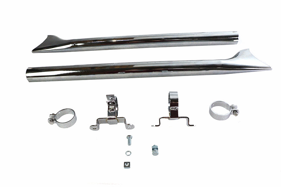 V-Twin Wyatt Gatling Straight Fishtail Exhaust Kit 30-3251
