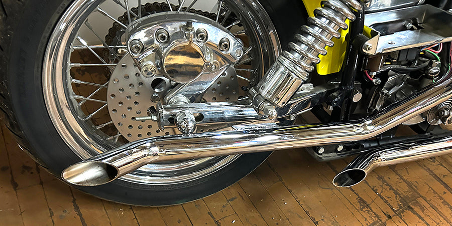 MCM 3607 FXE Goose Drag Pipe Set Chrome