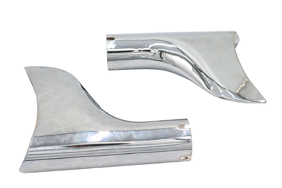 V-Twin 08-0203-2 chrome fishtail tip set for 1-3/4-inch exhaust muffler