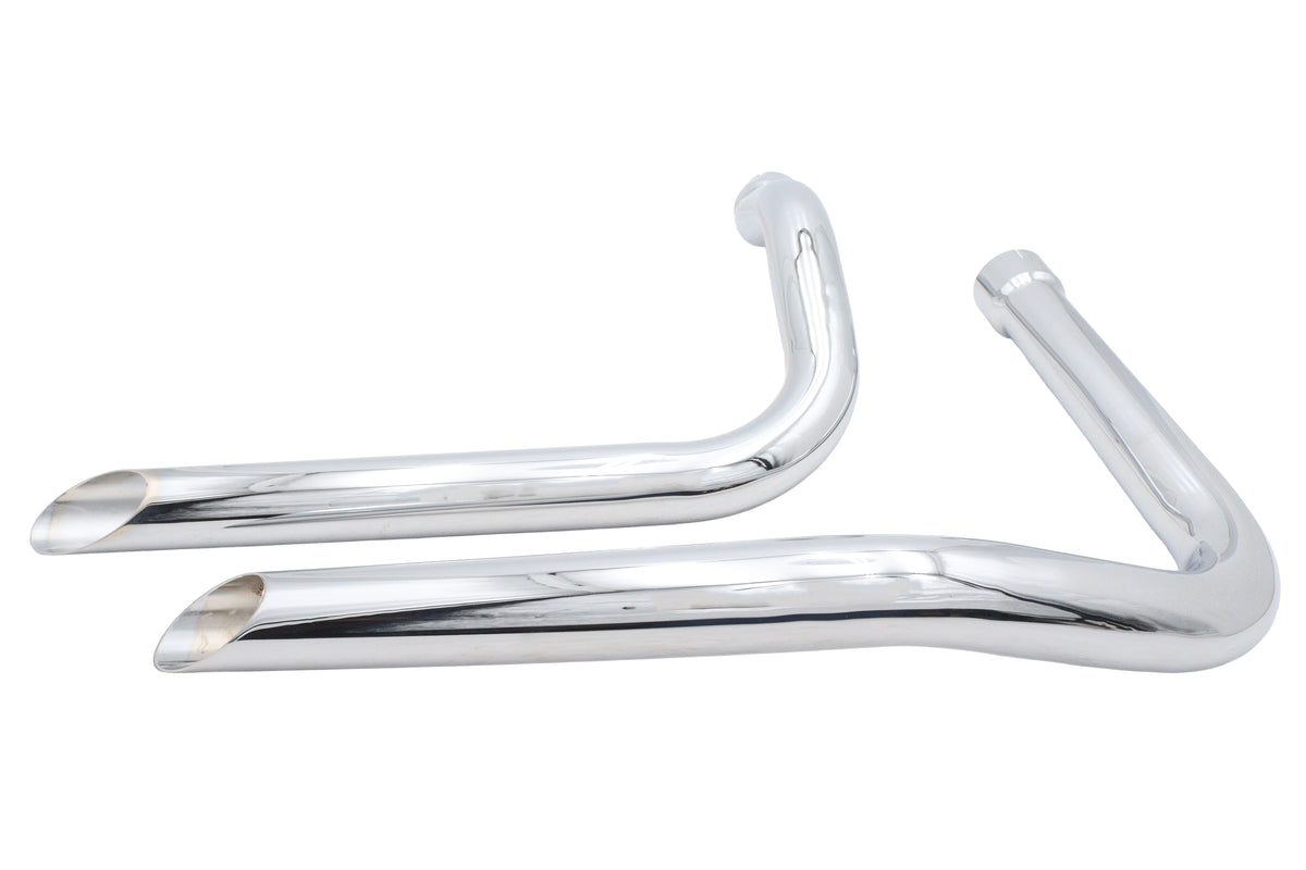 V-Twin Panhead drag pipe set in chrome finish for motorcycle exhaust systems