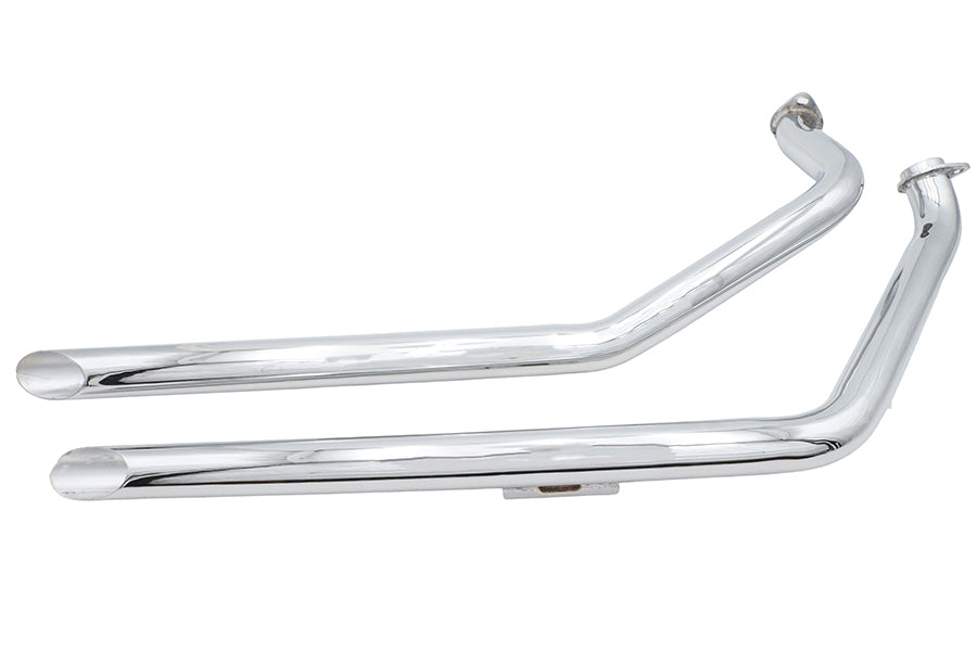 Ultima 60-203 Shovelhead Drag Pipe Set, Slash Cut