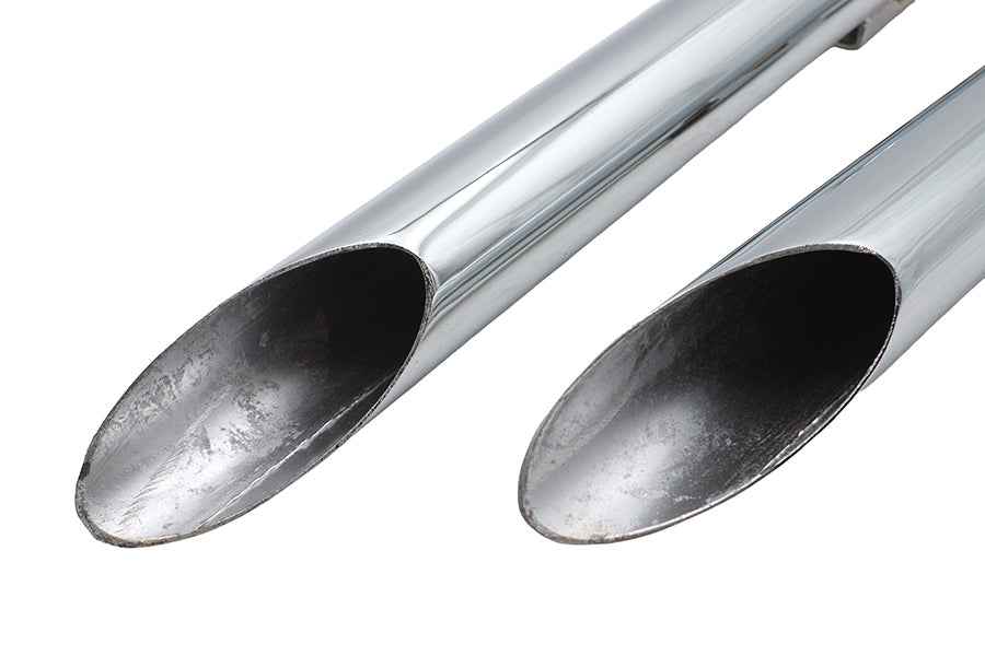Ultima 30-6204 Shovelhead Drag Pipe Set Slash Cut