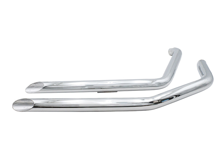 Ultima 60-206 Chrome Drag Pipe Set, Slash Cut