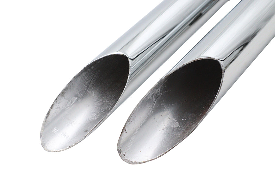 Ultima 60-206 Chrome Drag Pipe Set, Slash Cut