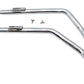 Ultima chrome drag pipe exhaust set with slash-cut tips for motorcycle#+#+#+#+