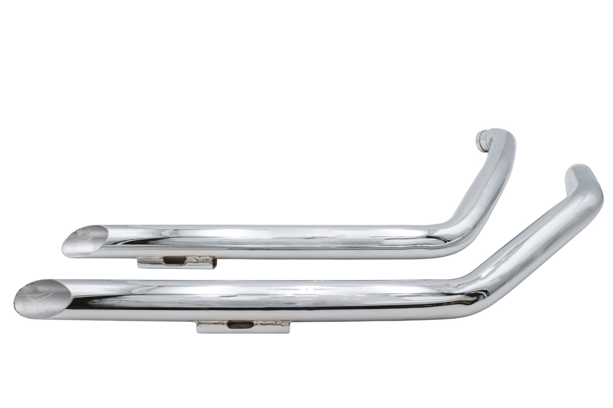 Ultima 60-208 chrome drag pipe exhaust set with slash-cut tips