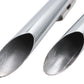 Ultima Chrome Drag Pipe Set Slash Cut exhaust pipes for motorcycles