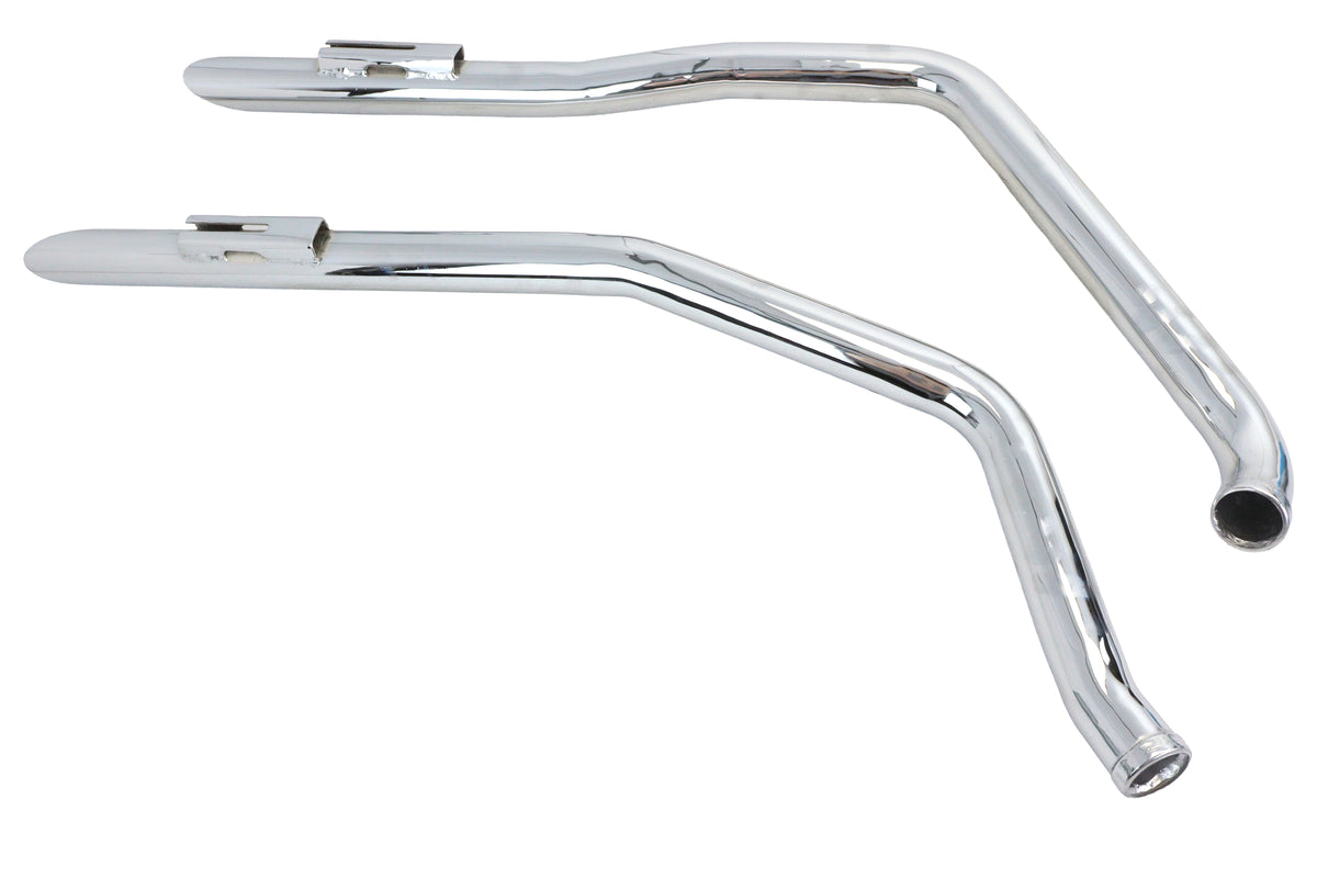 Ultima 60-209 FXR chrome drag pipe exhaust set for motorcycle.