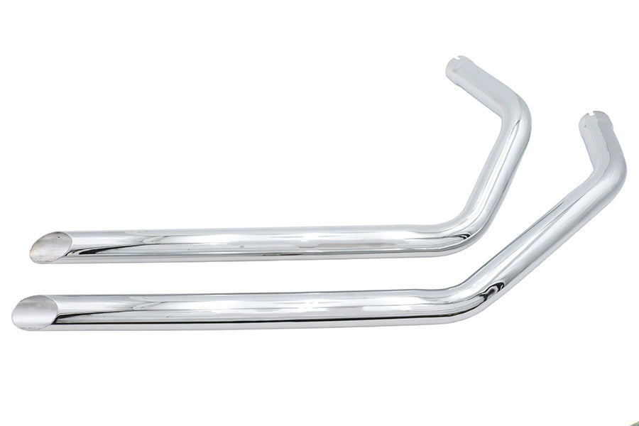 Ultima 60-211 chrome 1-3/4-inch drag pipe exhaust set with slash-cut ends