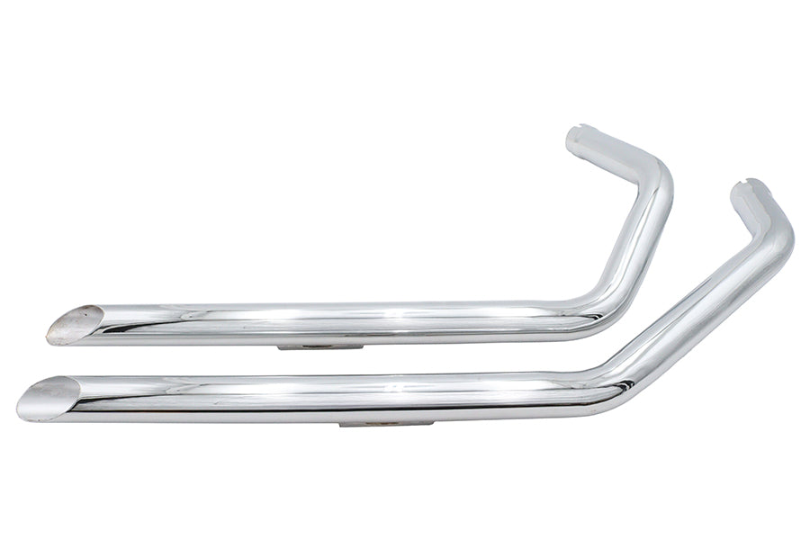 Ultima 60-211 chrome 1-3/4-inch drag pipe exhaust set with slash-cut ends