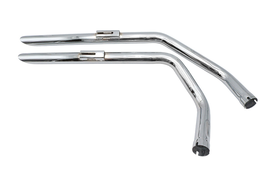 Ultima 60-211 chrome 1-3/4-inch drag pipe exhaust set with slash-cut ends