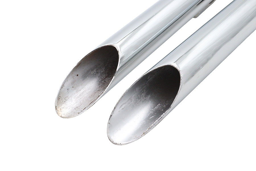 Ultima 60-211 chrome 1-3/4-inch drag pipe exhaust set with slash-cut ends