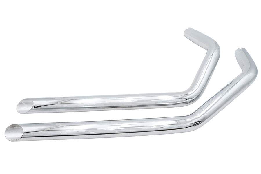 Ultima 60-212 2-inch chrome drag pipe exhaust set with slash-cut ends