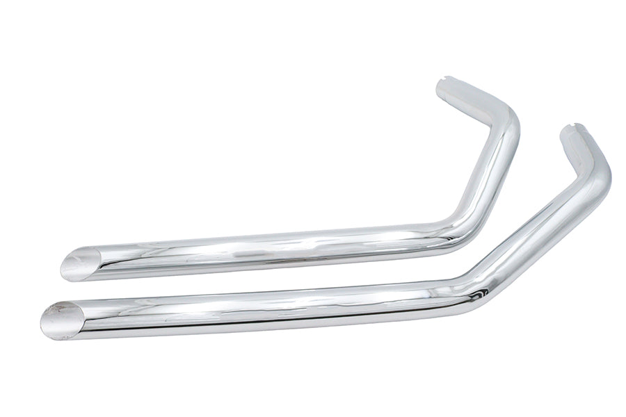 Ultima 60-212 2-inch chrome drag pipe exhaust set with slash-cut ends