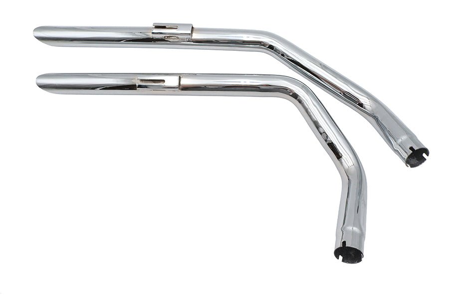 Ultima 60-212 2-inch chrome drag pipe exhaust set with slash-cut ends