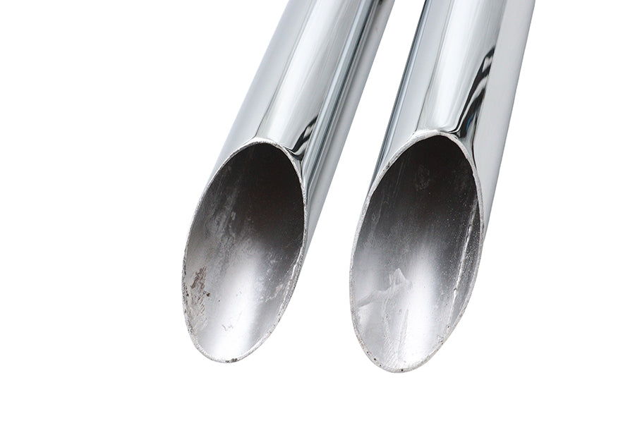 Ultima 60-212 2-inch chrome drag pipe exhaust set with slash-cut ends
