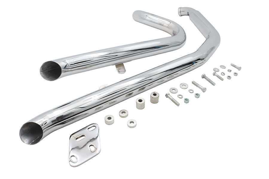 Ultima Big Growl Down N Outs chrome exhaust pipe set, model 30-6300