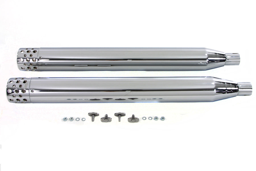 V-Twin 30-7067 Factory Sample Wyatt Gatling Muffler Set Chrome