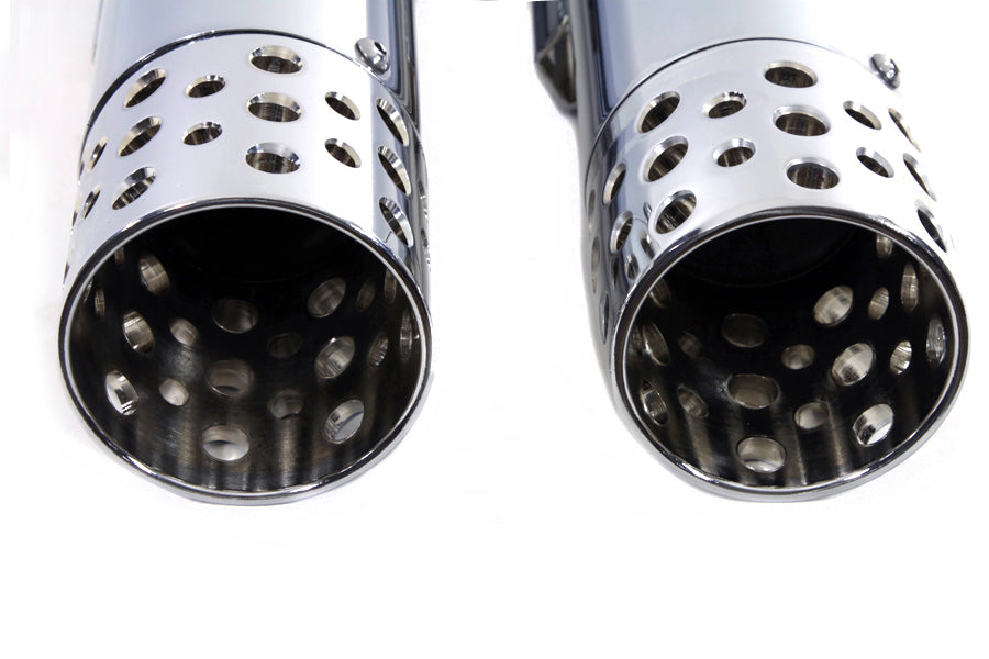 V-Twin 30-7067 Factory Sample Wyatt Gatling Muffler Set Chrome