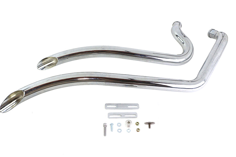 Wyatt Gatling 7944 chrome smooth radius exhaust pipe set, SKU 30-7944
